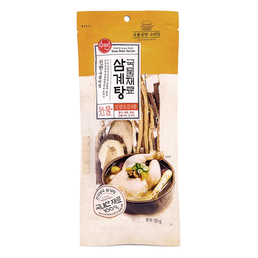 ingredients de samgyetang produit coreen 70g