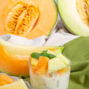 Japanese melon or cantaloupe, cantaloupe, seasonal fruit, health concept.